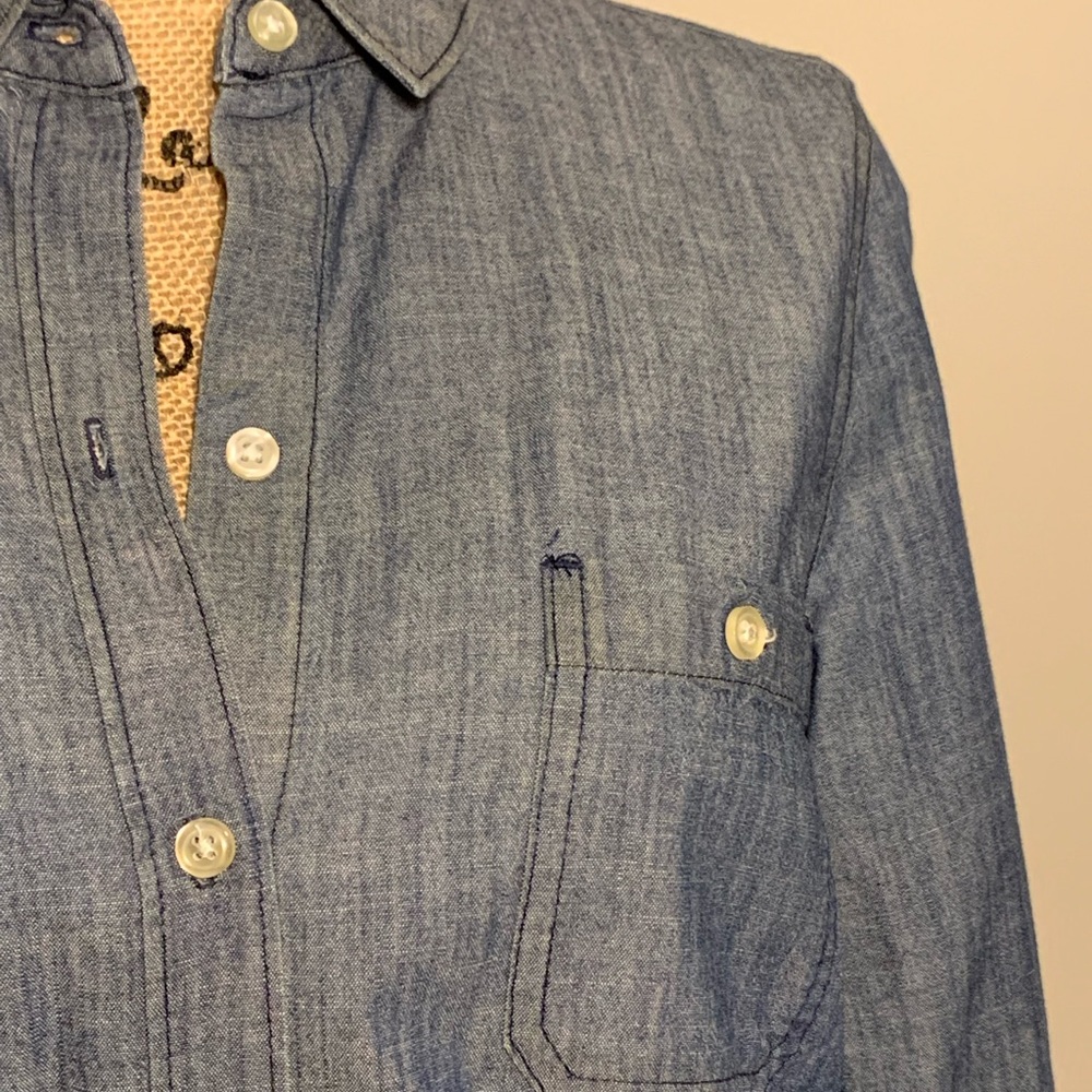 Button down light blue cotton shirt